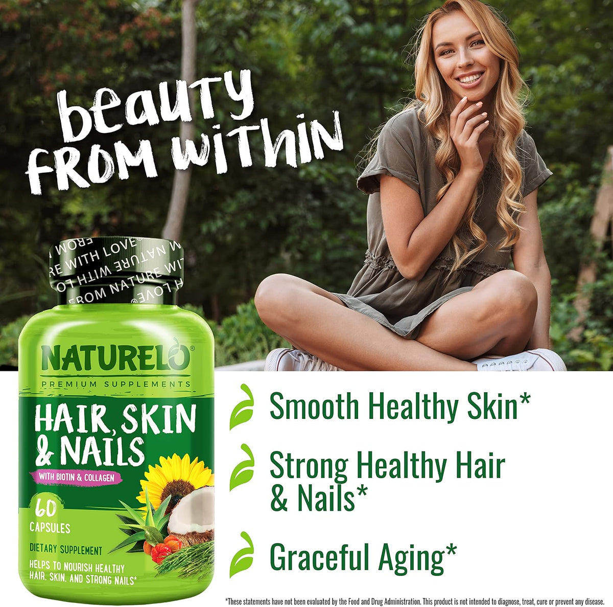 Naturelo clean formula dietary supplement backsides packaging