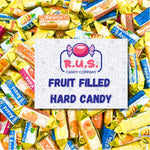 R.U.S. Candy fruit filled hard candy 1 pound bag front view premium imported candy