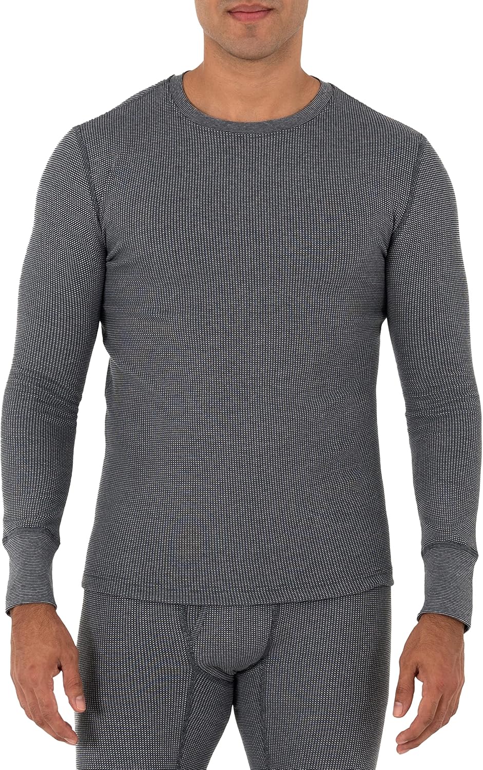 Fruit of the Loom Men's Recycled Waffle Thermal Underwear Crew Top - Image 12