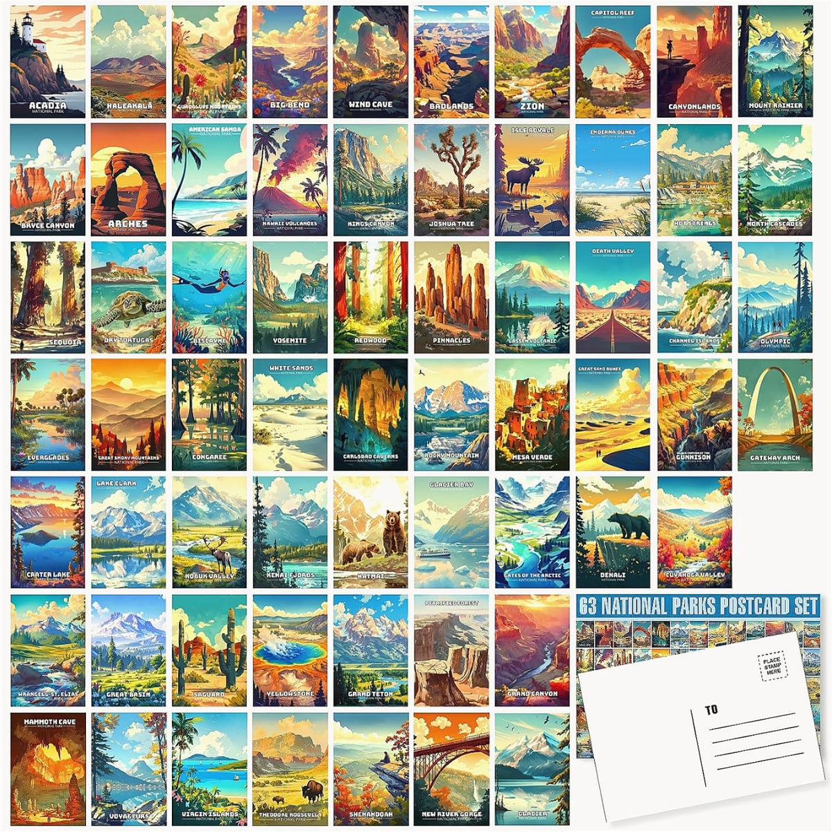 Detailed view of vintage travel postcard graphics