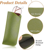 Gjinxi portable travel sunglasses case displayed with standard glasses