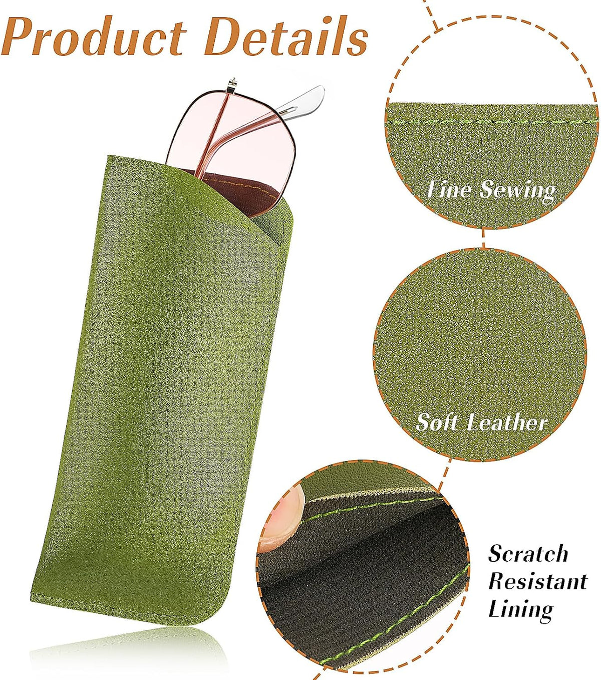 Gjinxi portable travel sunglasses case displayed with standard glasses