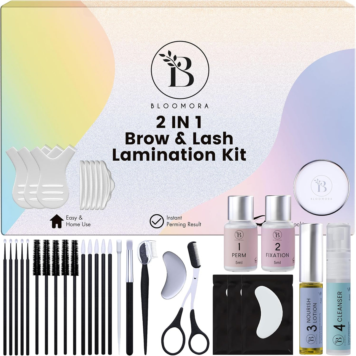 Bloomora lash lift kit front view packaging