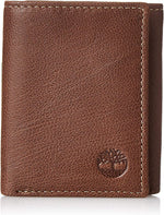 Timberland genuine leather trifold wallet front view