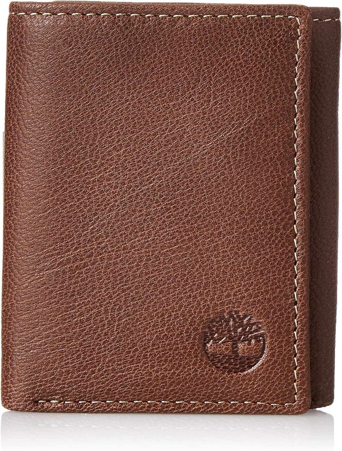 Timberland genuine leather trifold wallet front view