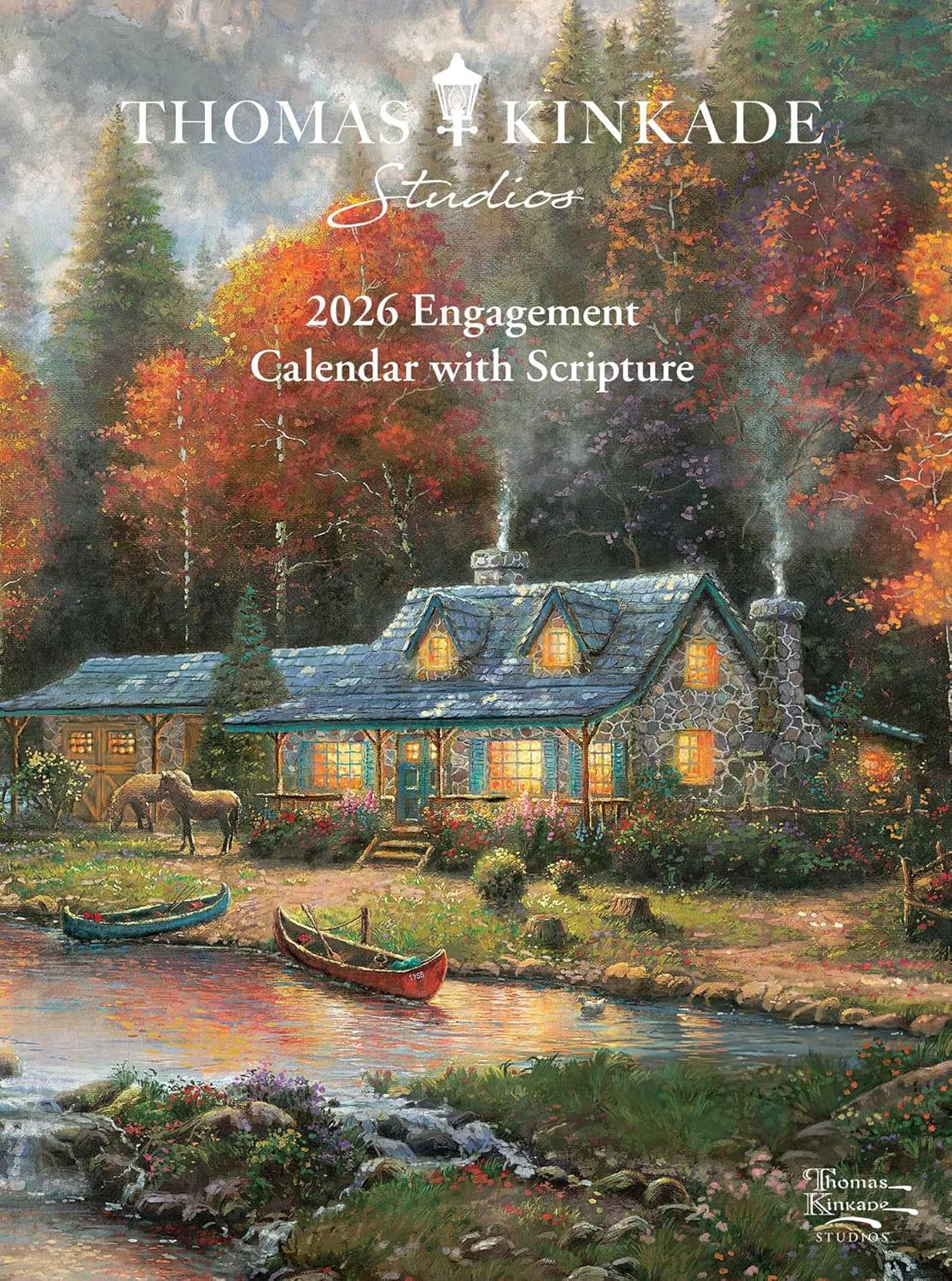 Thomas Kinkade Studios 2026 Monthly/Weekly Engagement Calendar with Scripture - Image 1