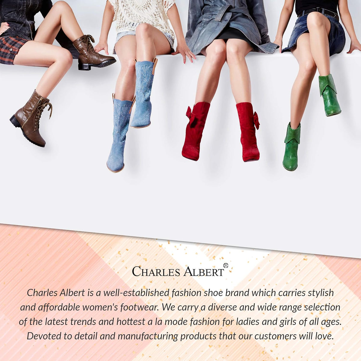 Charles Albert cowgirl boot interior and insole view