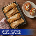 Reynolds unbleached parchment paper sheet on baking pan