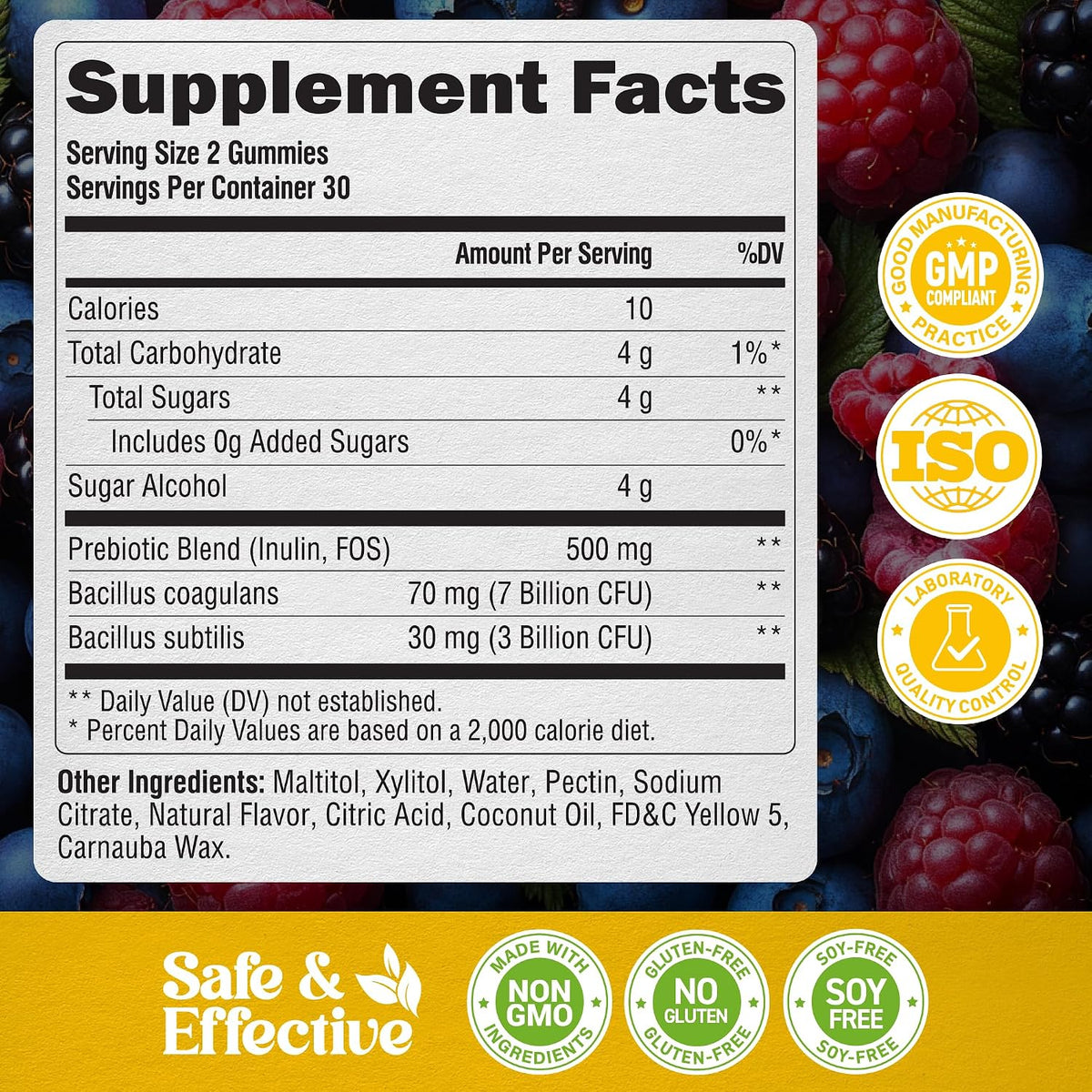 Nutraharmony probiotic gummies daily serving suggestion