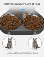 Underneath view of the PETLIBRO meal divider setup for multi-pet portion control adjustment.