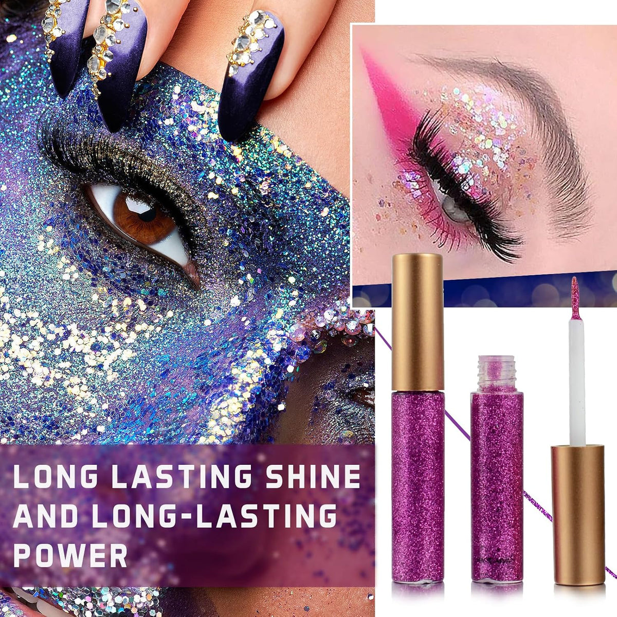 Spdoo holographic metallic liquid eyeliner color collection
