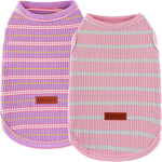 3Pack Dog Shirt Cotton Striped T-Shirts Stretchy Comfortable Pet Vest for Puppy and Cat Super Soft Dog Shirts Vest Sleeveless Breathable Basic Clothes for Small Medium Large Boy Girl Dogs - Image 10