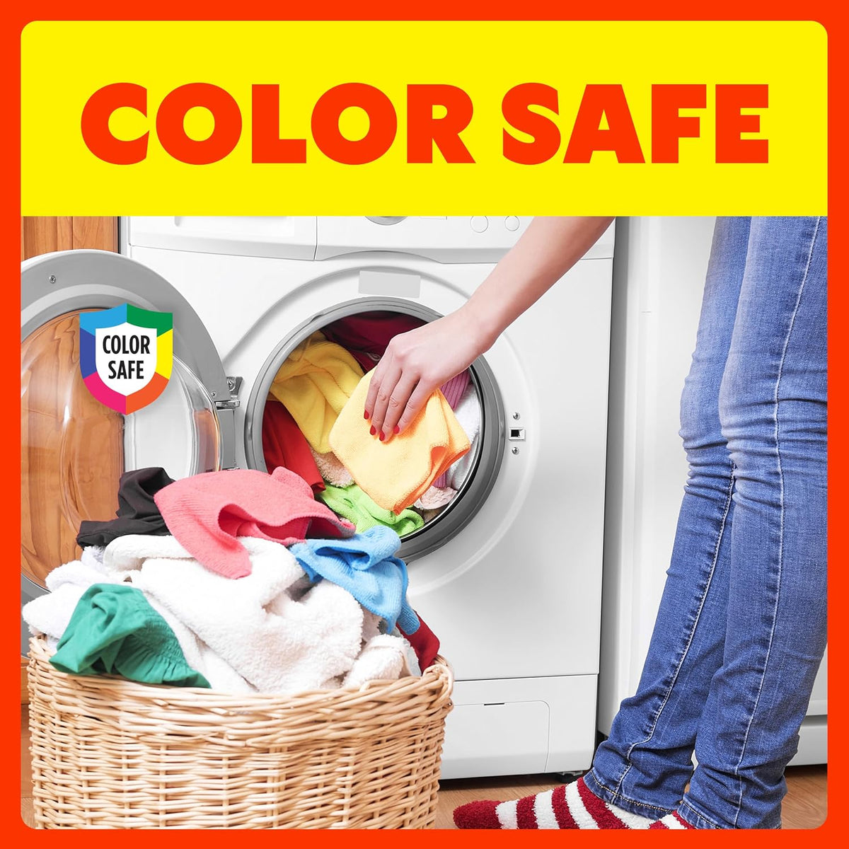 Shout color catcher washing machine drum placement