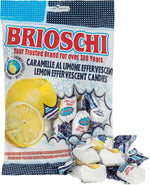 Brioschi Italian digestive candy bag displayed on table