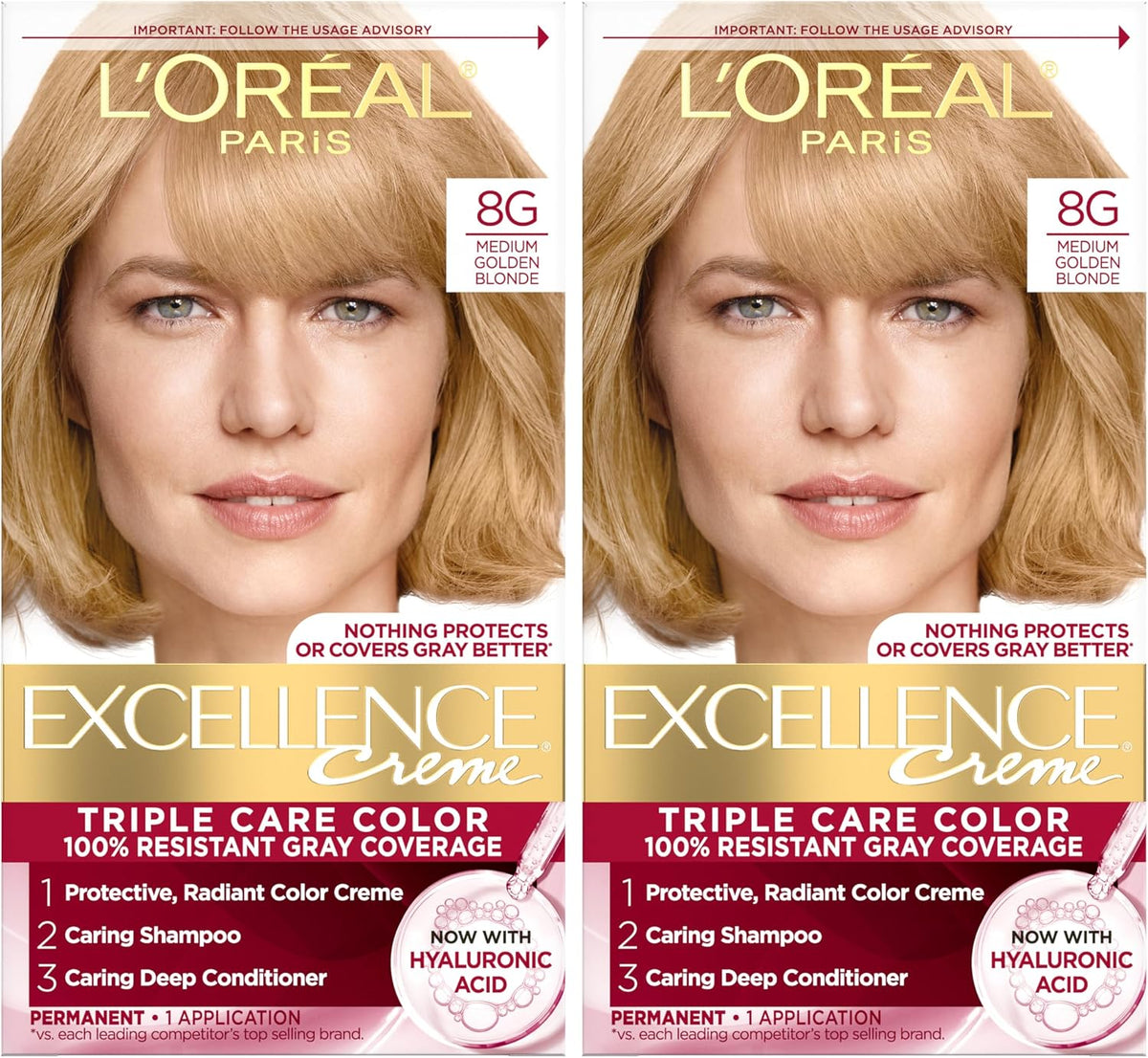 L'Oreal Paris Excellence Crme Hair Color, 8G Medium Golden Blonde - Image 14
