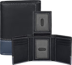 Oak Leathers RFID blocking wallet compartments detail