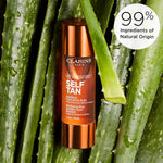 Clarins self tanning body booster back label details