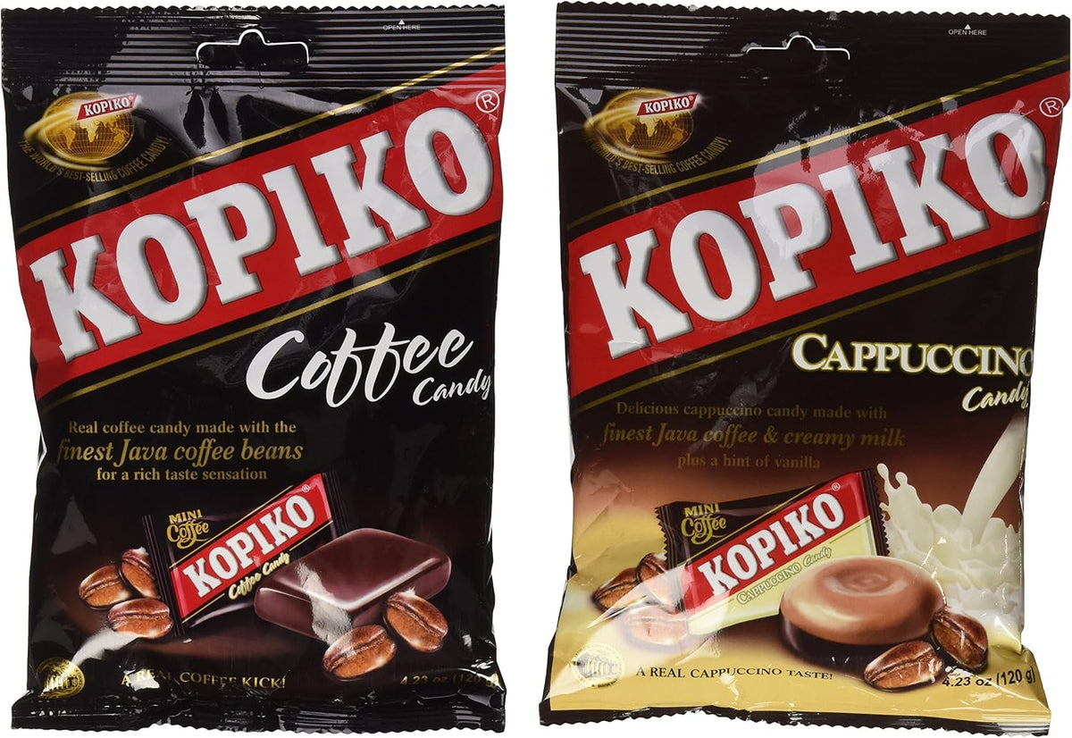 Kopiko Coffee Candy jar on a desk setup