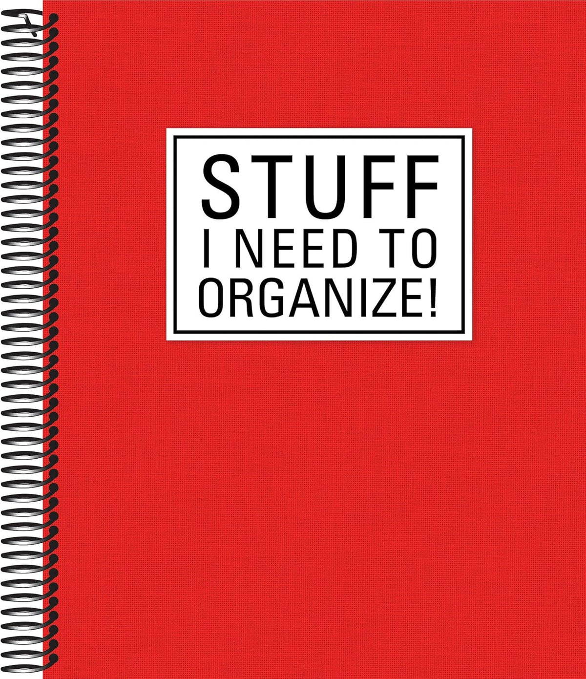 New Seasons Stuff I Need to Organize front view spiral-bound organizer