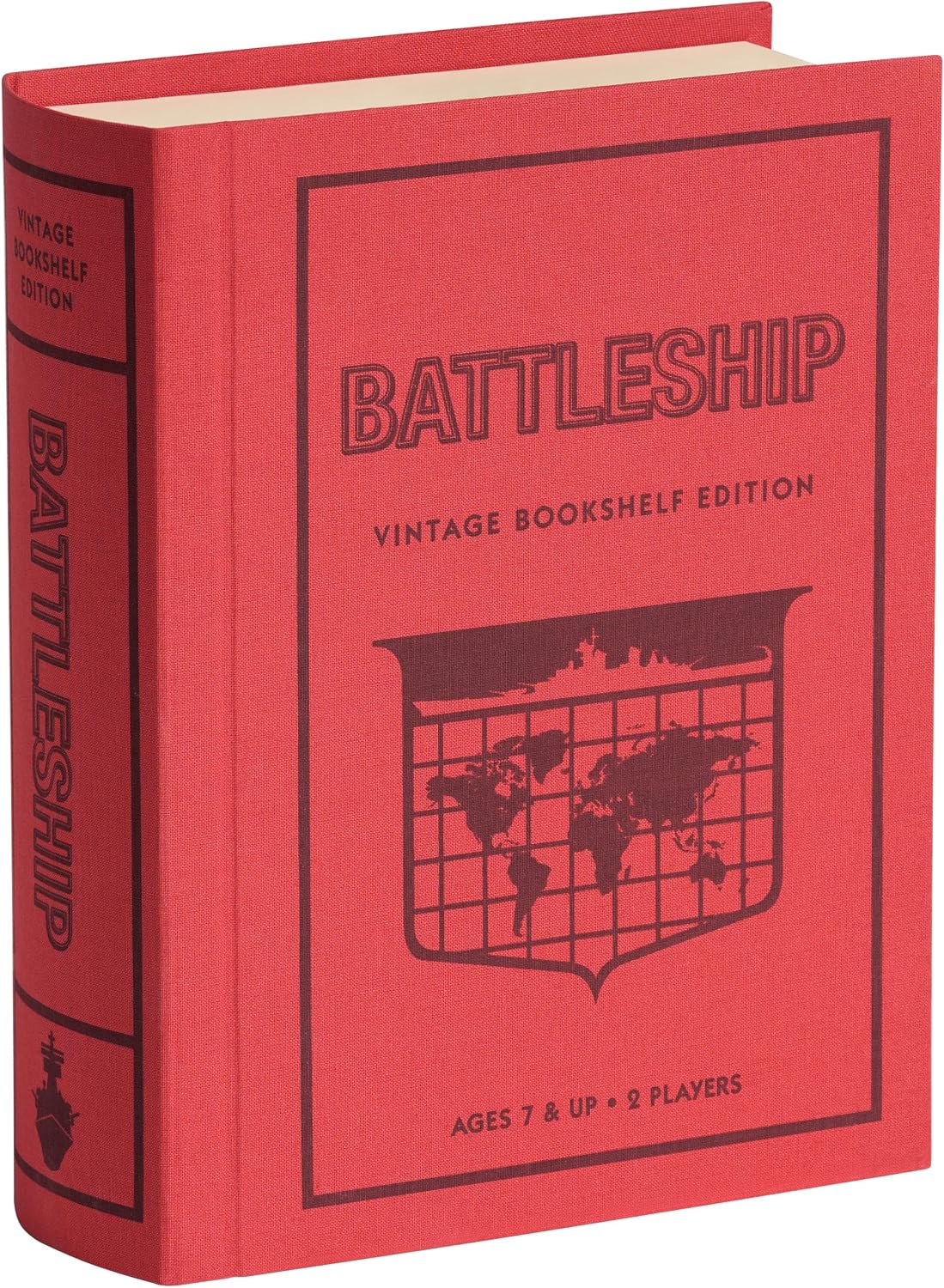 WS Game Company Battleship Vintage Bookshelf Edition front view book box