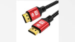 Jojobnj durable braided video cable showcasing premium connection housing details
