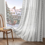 Boho Curtains for Living Room Light Filtering Privacy Protection Cotton Curtains 84 Inch Length 2 Panels Bohemian Linen Style Back Tab Window Leaf Print Classical Drapes for Dining Room - Image 9