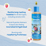Childs Farm sensitive skin bubble bath cap and pump design