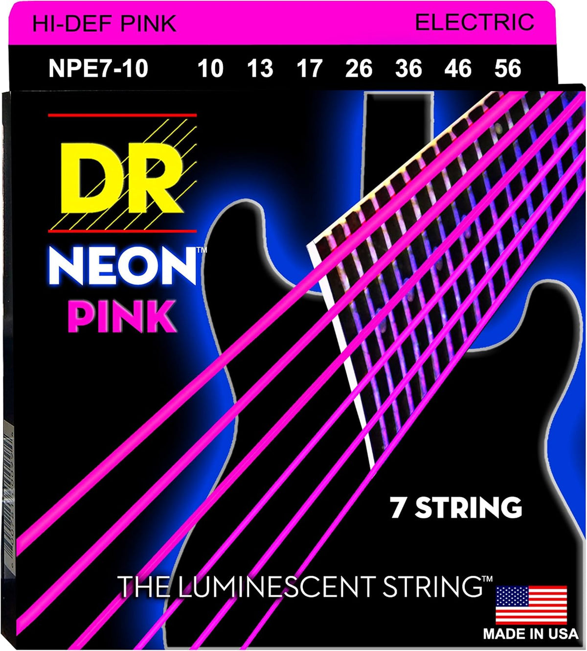Detailed shot of wound and plain guitar strings in green color coating