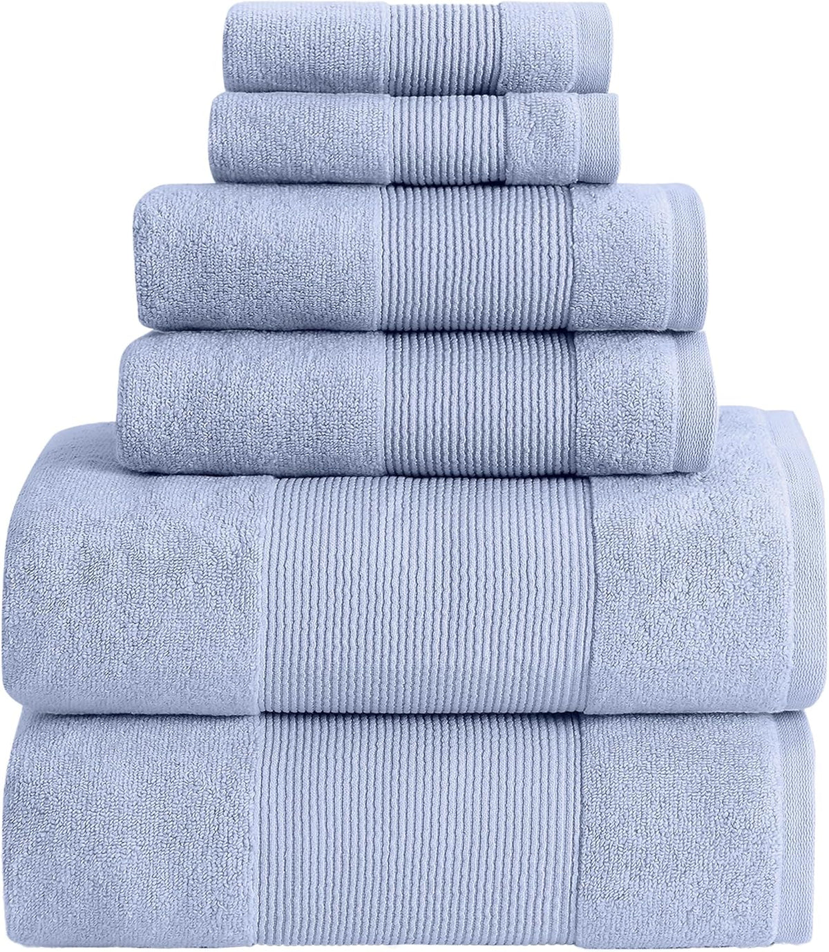 Modern Threads blue bath towel folded display