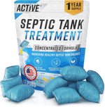 Active Septic Tank System Treatment Pods front view showing packaging with twelve dissolving packets.