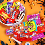 Individually wrapped bulk party candy pantry pack on a clean background