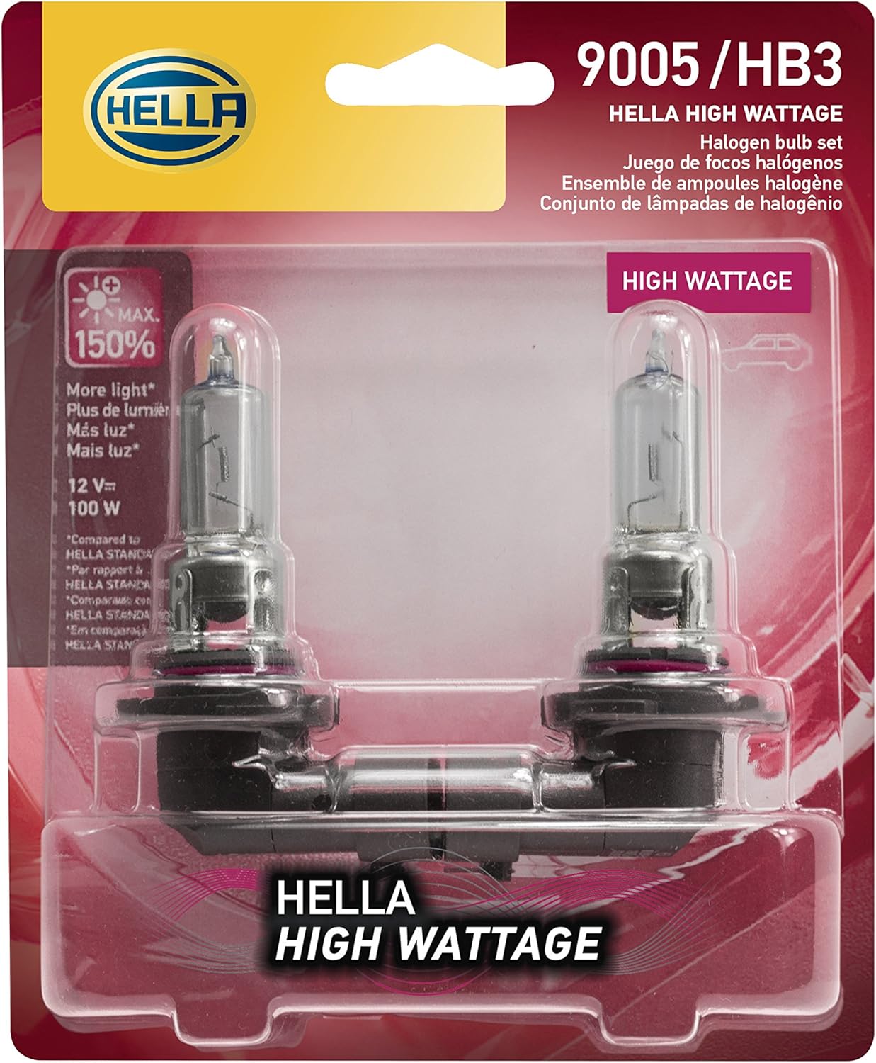 Hella 9005 100WTB Twin Blister pack front view