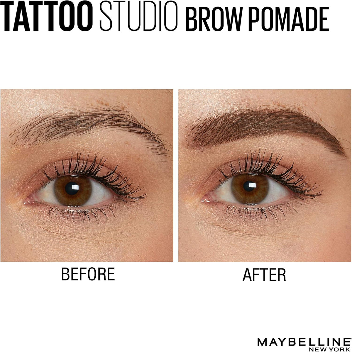 Maybelline brow pomade Medium Brown shade label