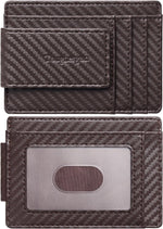 Toughergun Slim Wallet for Men RFID Blocking Money Clip, Minimalist Front Pocket Credit Card Holder, Magnetic Thin Mens Wallets with ID Window - Image 10