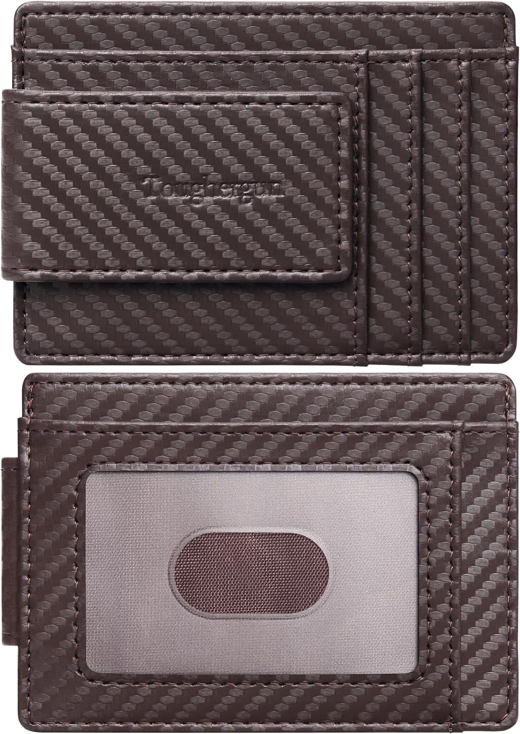 Toughergun Slim Wallet for Men RFID Blocking Money Clip, Minimalist Front Pocket Credit Card Holder, Magnetic Thin Mens Wallets with ID Window - Image 10