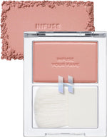 HOLIKA HOLIKA My Fave Infusing Blush 08 Fuzzy - Powder Blush with Buildable Color and Multi-Blurring Effect - Pore Minimizing Mineral Formula, Includes Mini Brush - Image 14