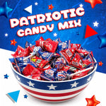 Close up of the strawberry and blue raspberry sour taffies from the USA imported candy mix.