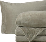 NY Loft Luxury Micro Fleece Sheet Set | Twin Size | Taupe | Deep Pocket | Super Soft | Plush Polar Fleece Sheets | Non-Pilling | Cozy Warm Sheets | Fog Taupe - Image 9