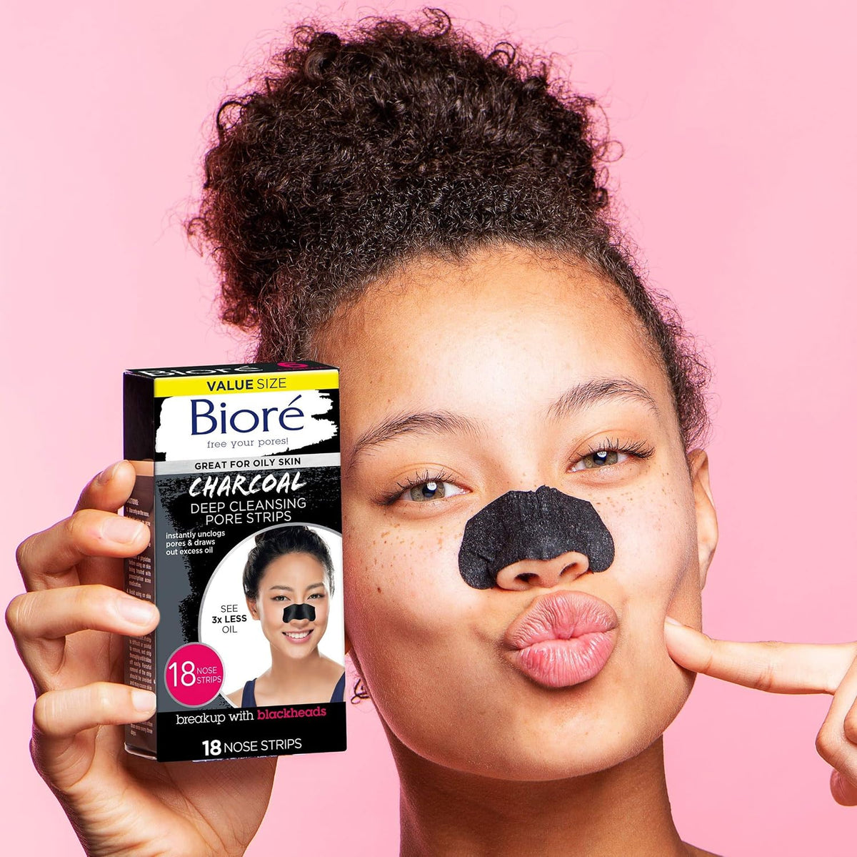 Biore black charcoal pore strips individual sachet
