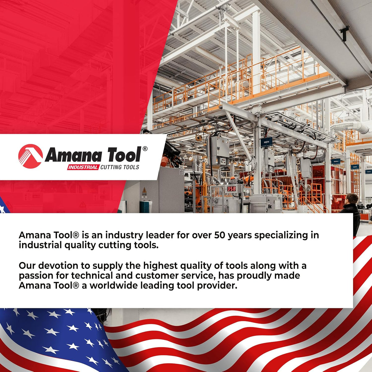 Amana Tool carbide tipped router bit in packaging view