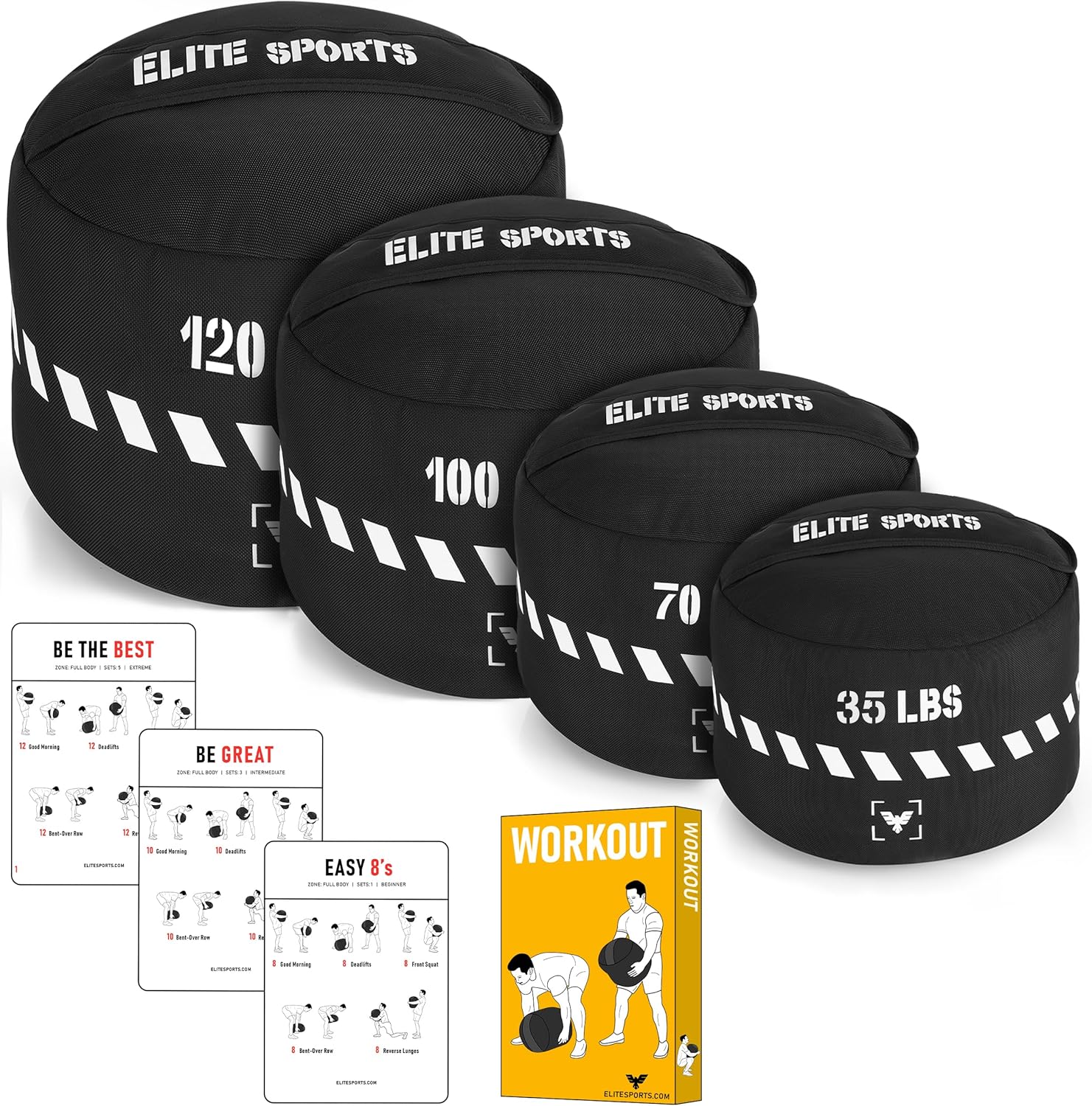 Elite Sports workout sandbag front view for functional training
