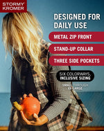 Pocket detail on the Stormy Kromer women outdoor vest