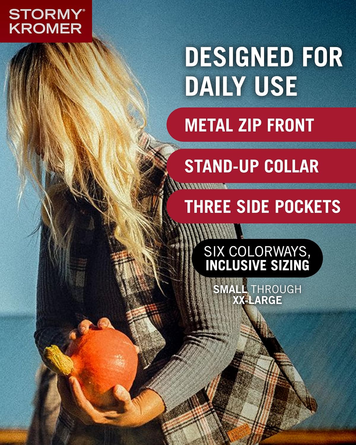 Pocket detail on the Stormy Kromer women outdoor vest