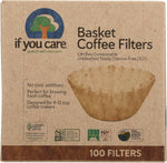 If You Care unbleached basket style coffee filters close up