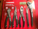 Husky 861461 4 piece high leverage pliers set front view hand tools