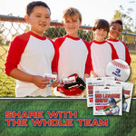Three individual pouches of Big League Chew original flavor ballpark shredded chewing gum.