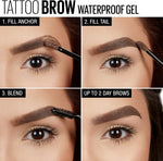 Maybelline TattooStudio Waterproof Eyebrow Gel imported beauty product