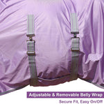 Detailed view of Leaforest equine fly sheet mesh fabric