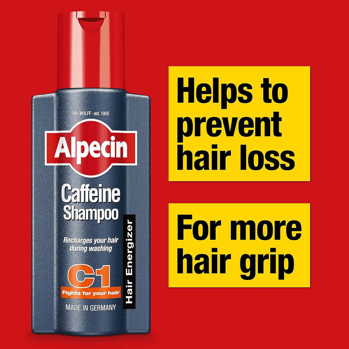 Alpecin Caffeine Shampoo C1 dual pack side profile