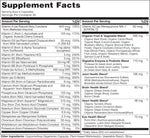Naturelo vegan multivitamin ingredients and supplement facts panel